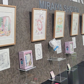 minchiの大人気絵本『にゅうしちゃん』の原画展が未来屋書店　茨木店にて開催中