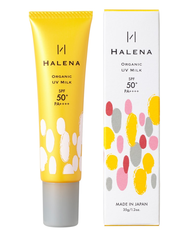 MilK JAPON「敏感肌でも安心！ママと子どものための日焼け止め&虫除けアイテム9選」〈ハレナ〉の「ハレナ オーガニック UV ミルク」