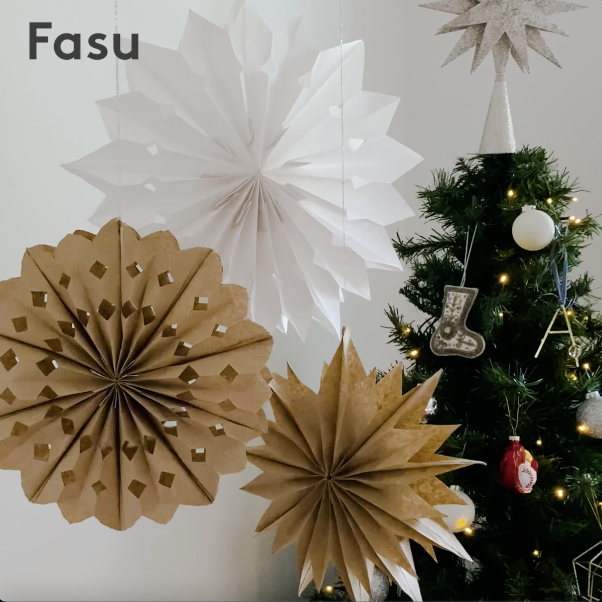 クリスマスデコに最適 意外なもので簡単にできる スター オーナメント Be Creative Fasu ファス