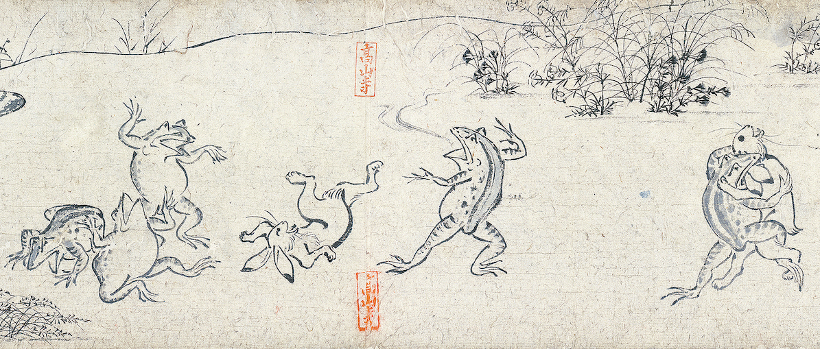 国宝　鳥獣戯画　甲巻（部分）　平安時代　12世紀　京都・高山寺　通期
