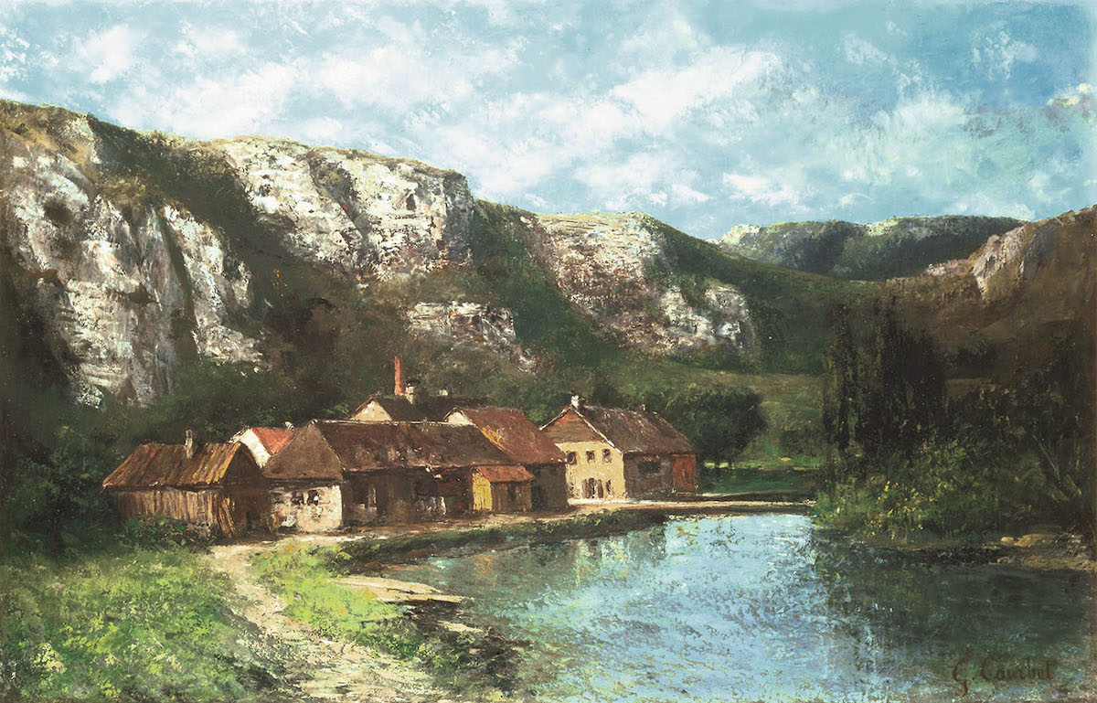 ギュスターヴ・クールベ《フランシュ＝コンテの谷、オルナン付近》　1865年頃　油彩・カンヴァス　茨城県近代美術館
