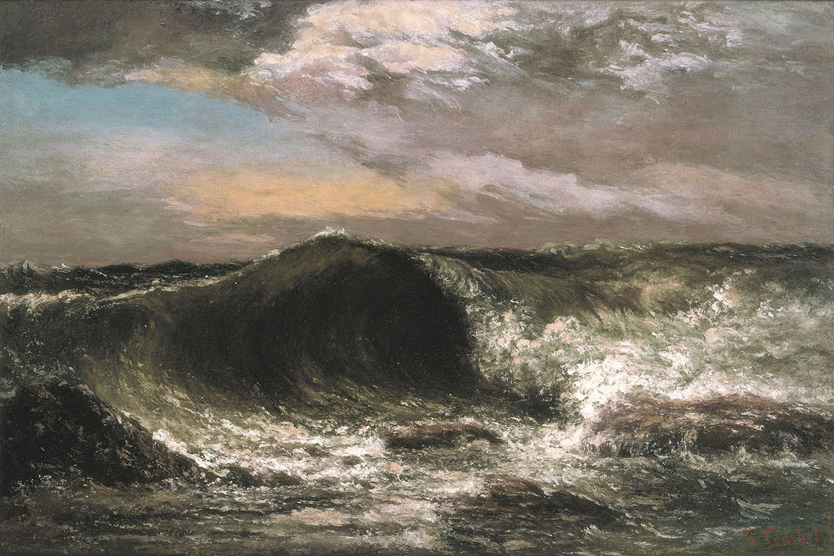 ギュスターヴ・クールベ 《波》　1869年　油彩・カンヴァス　愛媛県美術館
