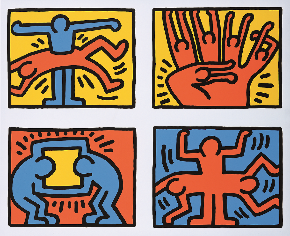 キース・へリング《ポップショップ・クワッドVI》1989年、中村キース・へリング美術館
Keith Haring Artwork ©Keith Haring Foundation Courtesy of Nakamura Keith Haring Collection.
